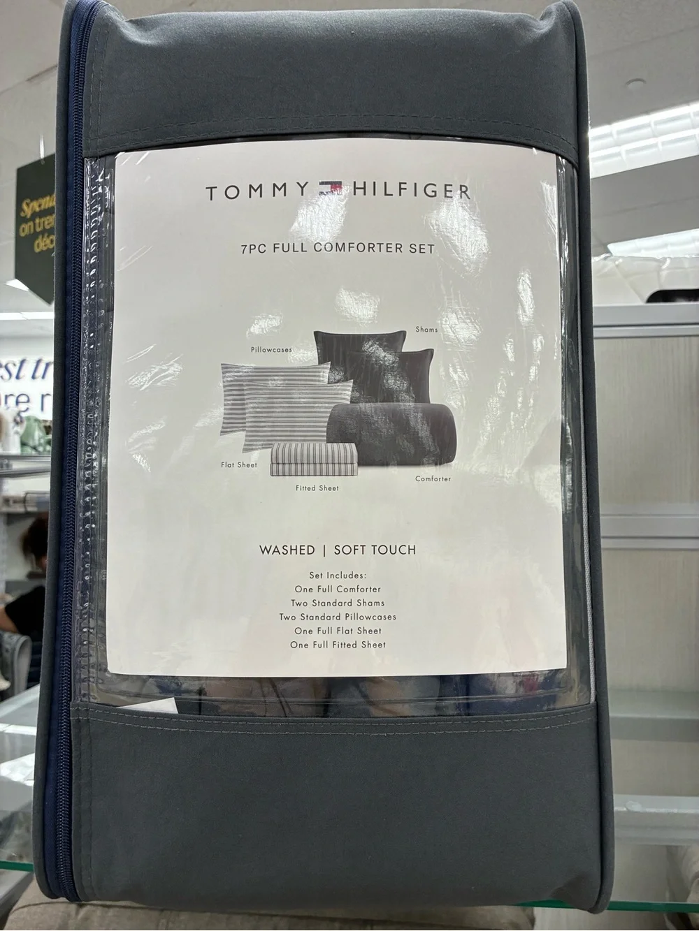 Tommy Hilfiger Charcoal Gray 7-Piece Full Comforter Set